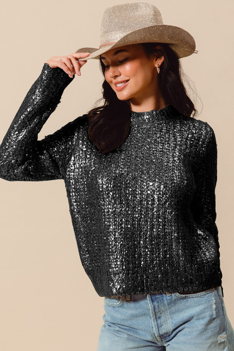 METALLIC SWEATER