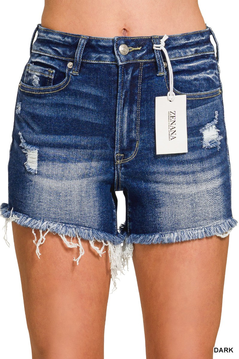 Dark Washed Denim Shorts
