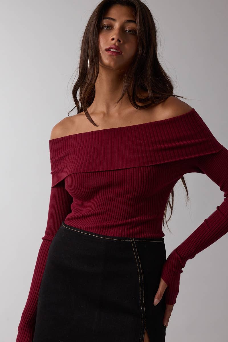 Off Shoulder Knit