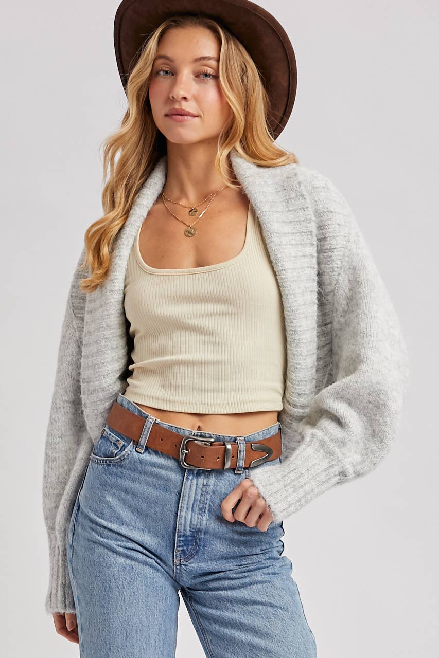 CROPPED KNIT SHRUG
