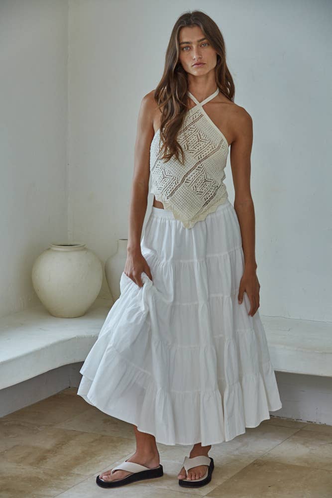 Knit Halter Crotchet Top