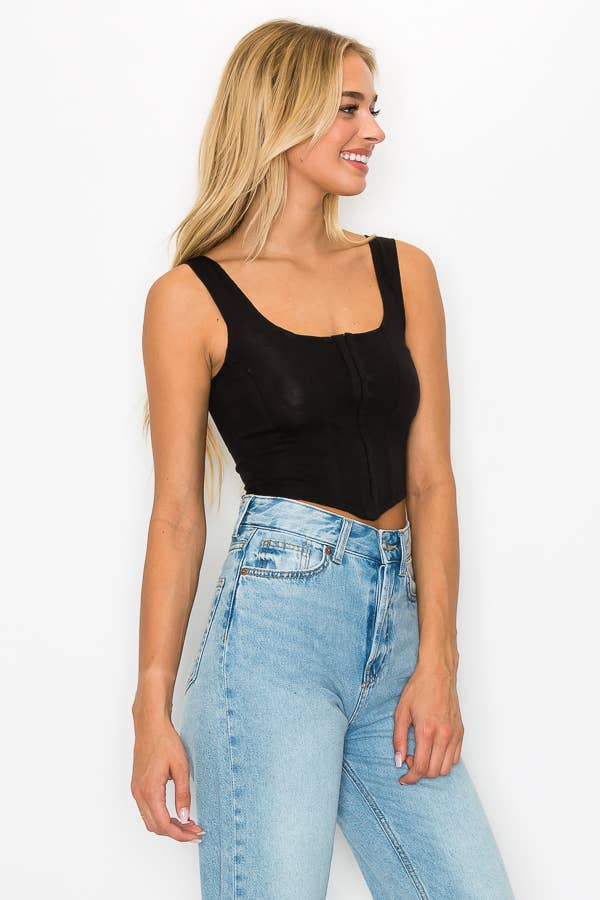 FRONT HOOK CROP TOP
