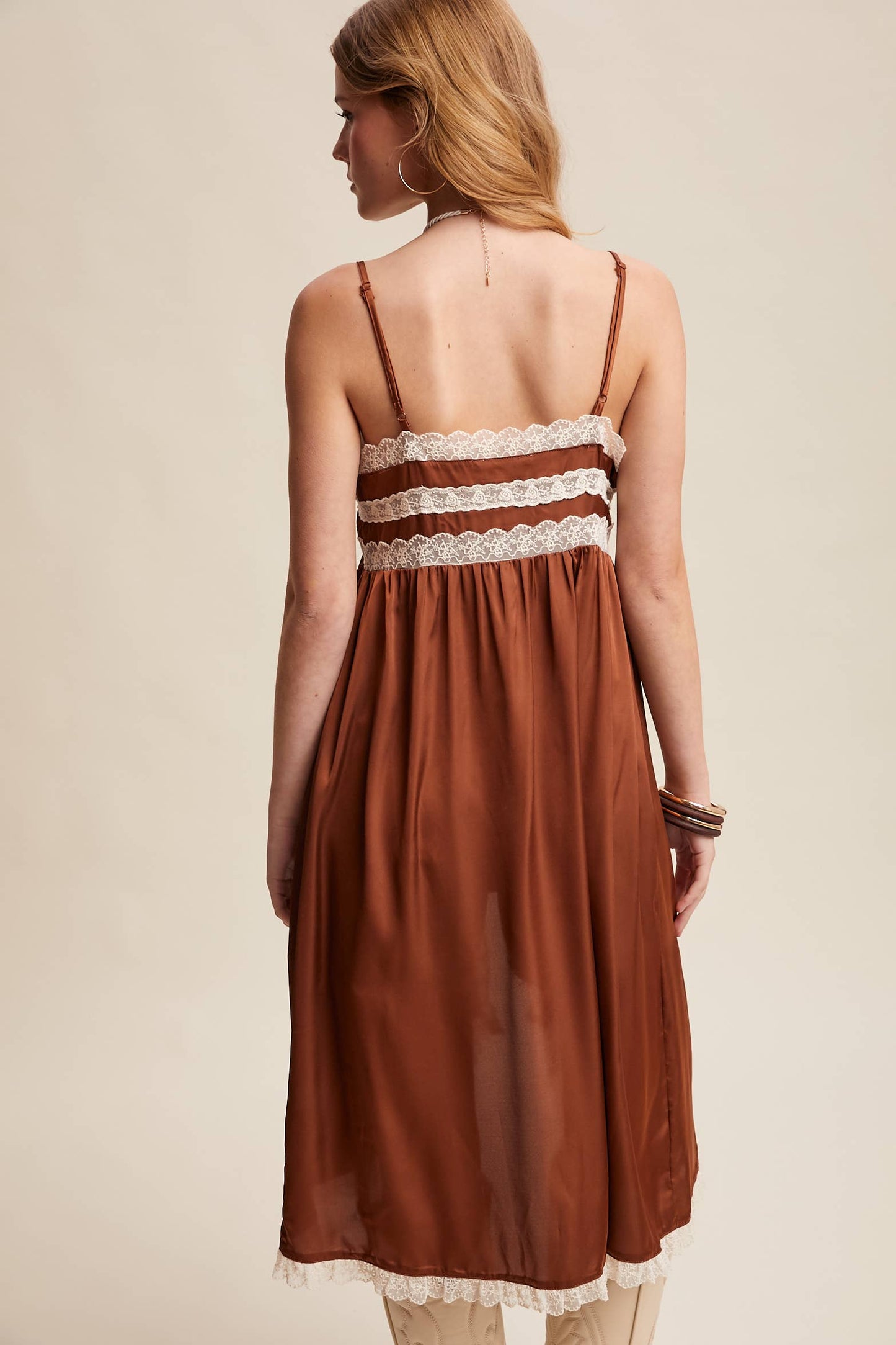 Lace Trim Maxi Top