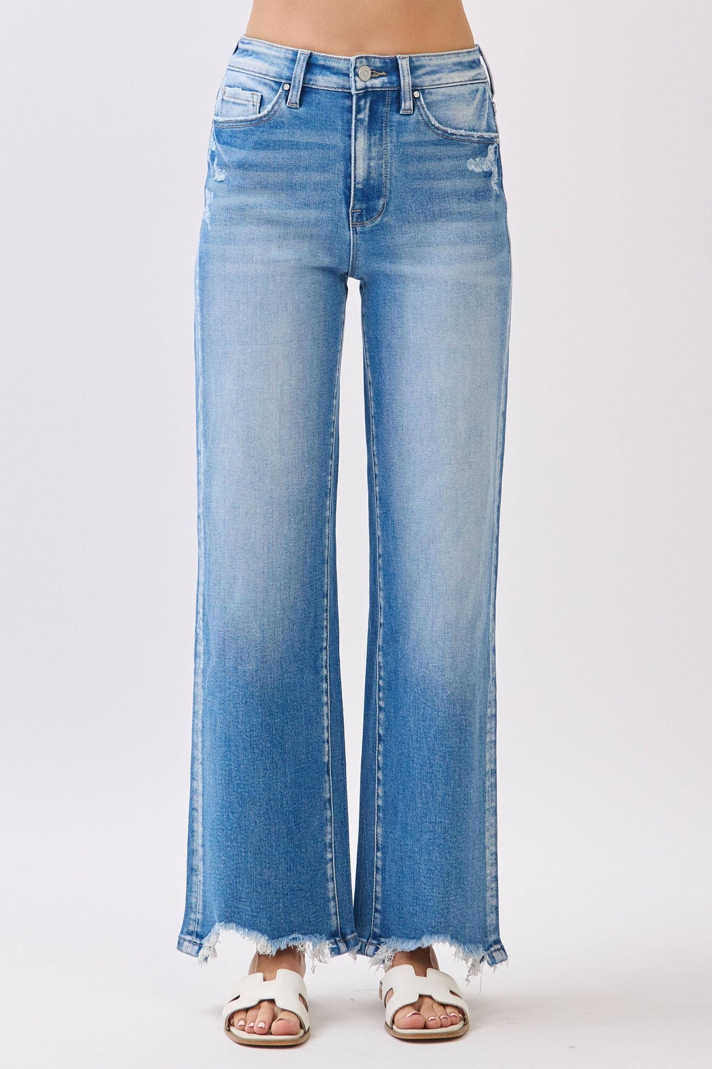DESTROYED HEM DENIM