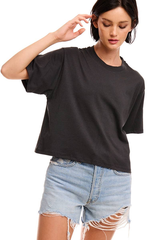 RELAXED FAUX CROP TEE