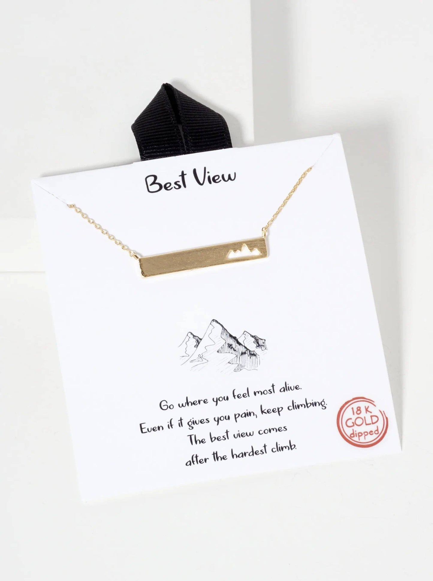 Mountain Cutout Pendant Necklace