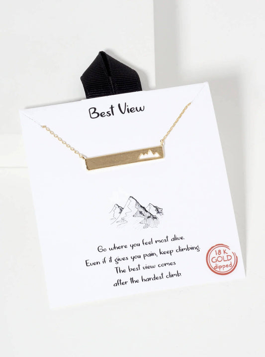 Mountain Cutout Pendant Necklace