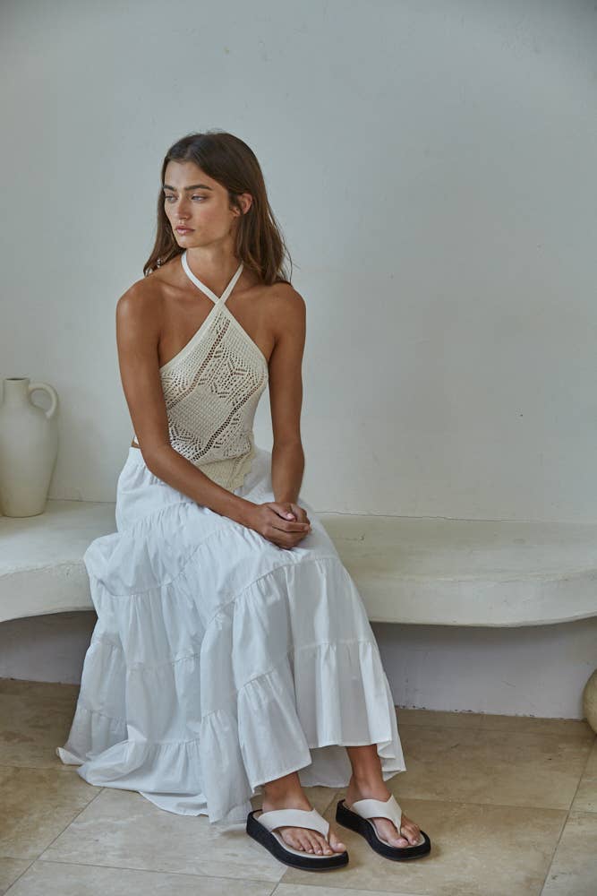 Knit Halter Crotchet Top