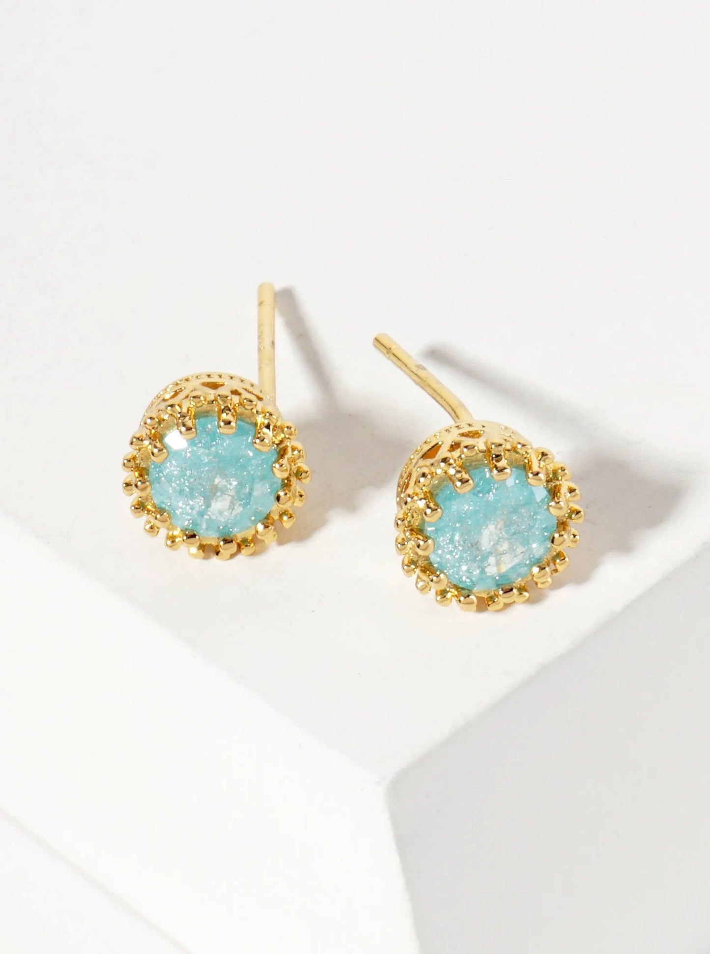 Glass Bead Stone Earrings