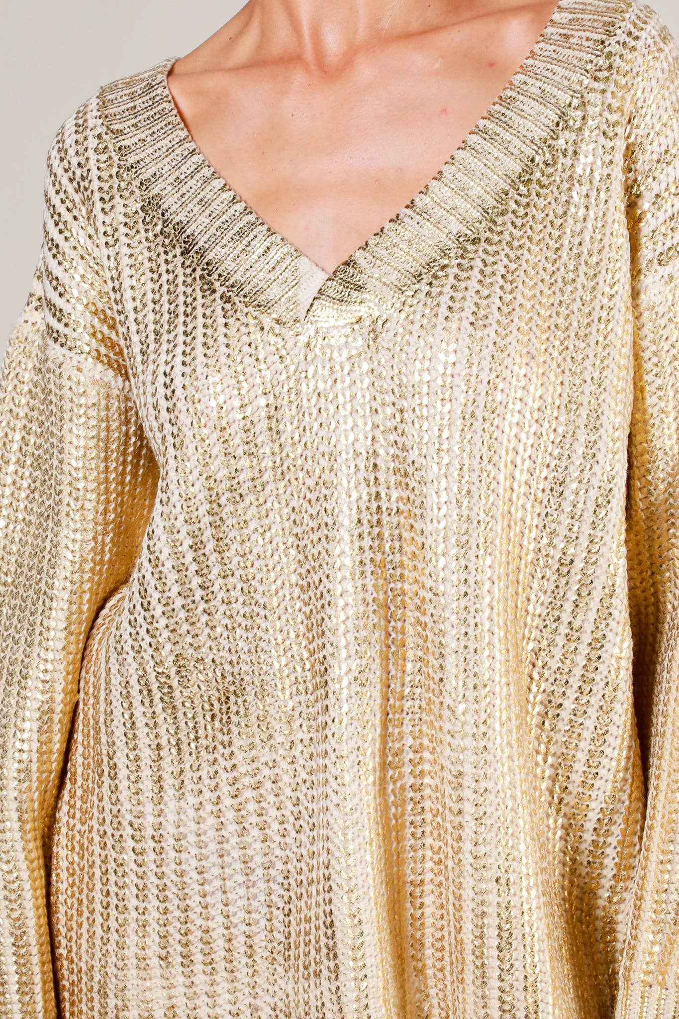 Metallic Gold Sweater