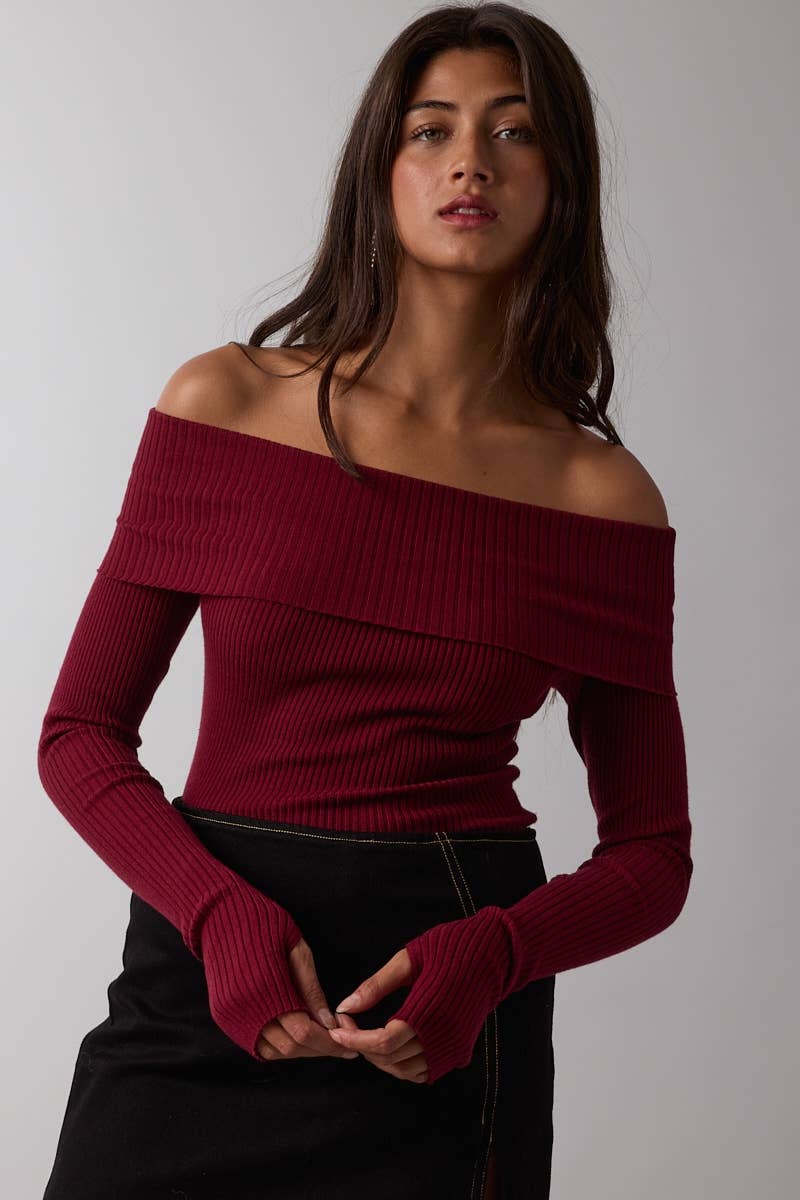 Off Shoulder Knit