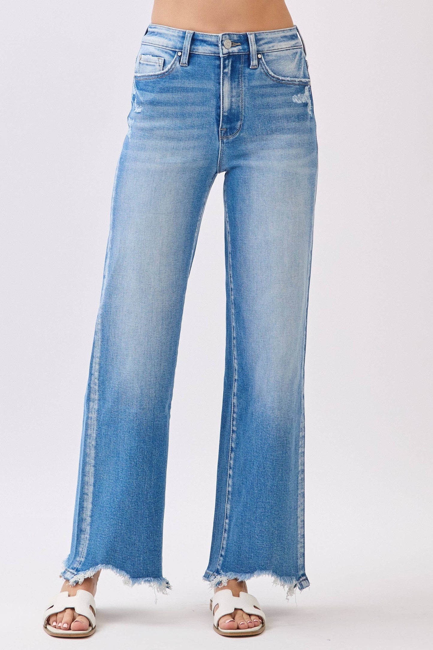 DESTROYED HEM DENIM