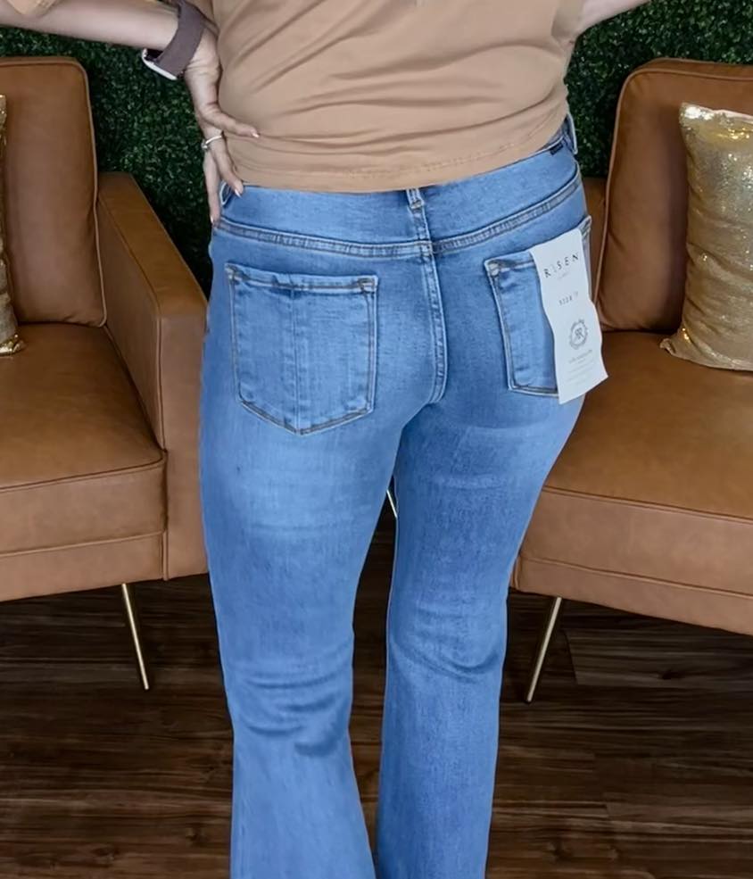 Mid Rise Flare Basic Jeans