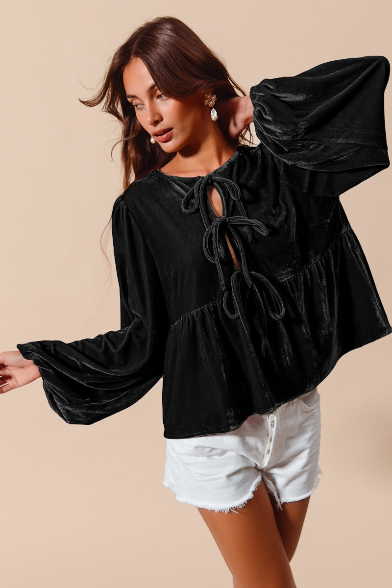 Velvet Bubble Blouse