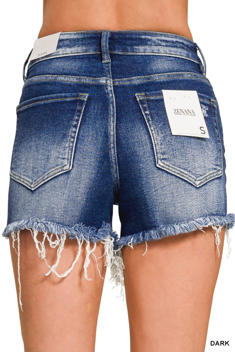 Dark Washed Denim Shorts